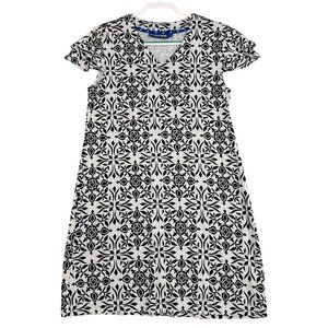 Banana Boat Dress Womens‎ Medium Black White UPF 50+ Sun Protection Cover Up